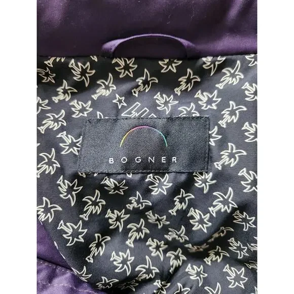 Bogner Vintage Purple Full Zip Retractable Hood Ski Jacket Women's Size 42 Read - Picture 6 of 12